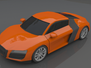 audi r8 blend obj maya fbx Modelo 3D