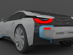 bmw i8 files blend obj maya fbx Model 3D
