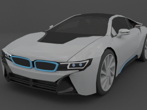 bmw i8 files blend obj maya fbx 3D Модель