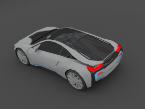 bmw i8 files blend obj maya fbx 3D Модель