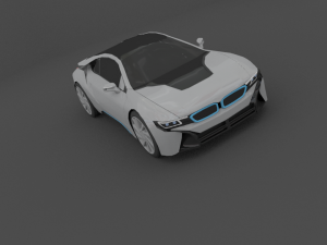 bmw i8 files blend obj maya fbx 3D Модель