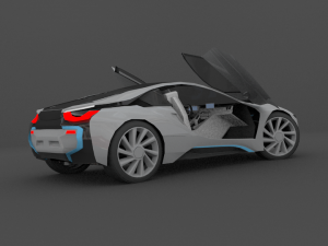 bmw i8 files blend obj maya fbx 3D Модель
