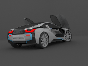bmw i8 files blend obj maya fbx 3D Модель