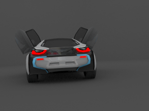 bmw i8 files blend obj maya fbx 3D Модель