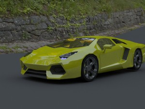 lamboblendercyclesobjmayafbx 3D Model