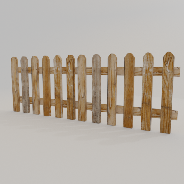 fence wood 3D 모델 .c4d .max .obj .3ds .fbx .stl .blend 