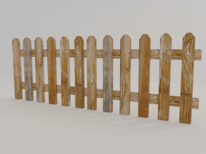 fence wood 3D मॉडल