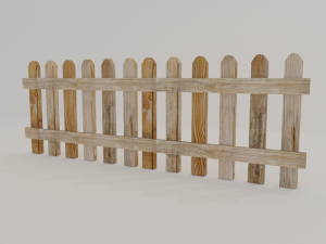 fence wood 3D 모델