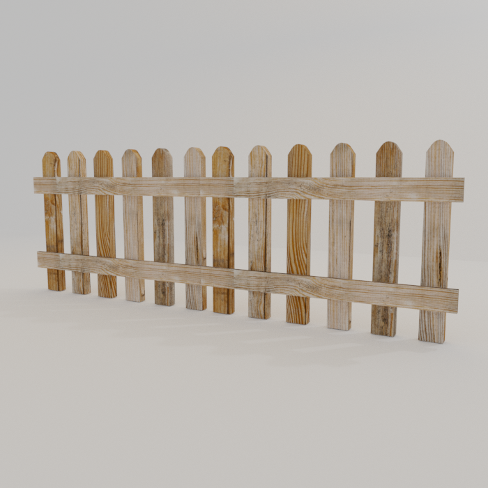 Fence Wood Free 3d Model In Environment 3dexport
