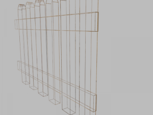 fence wood 3D 모델