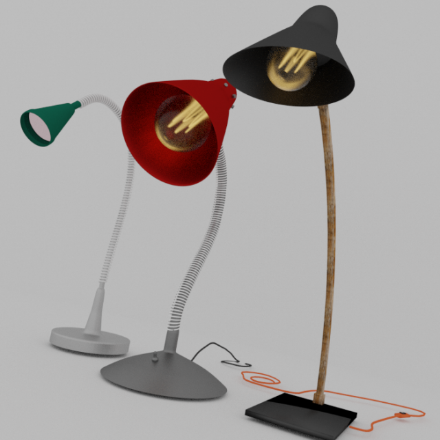 desk lamp Modello 3D .c4d .max .obj .3ds .fbx .stl .blend