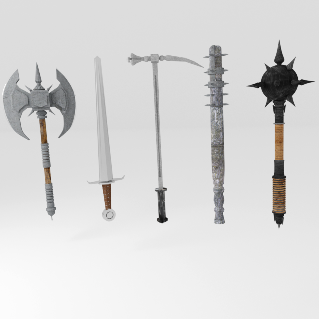 medieval 3D 模型 .c4d .max .obj .3ds .fbx .stl .blend 