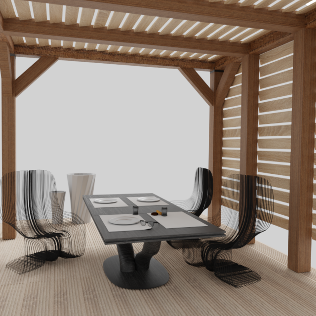 pergola 3D Model .c4d .max .obj .3ds .fbx .stl .blend 