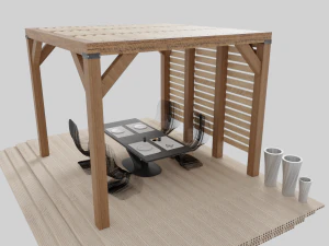 p&eacute;rgola Modelo 3D