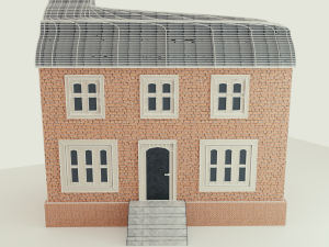 building house low poly 3Dモデル