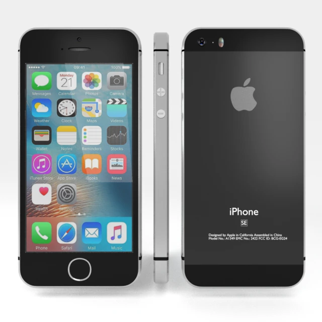 apple iphone se 3D Model .c4d .max .obj .3ds .fbx .stl .blend 