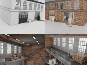 building warehouse factory fps 3D मॉडल
