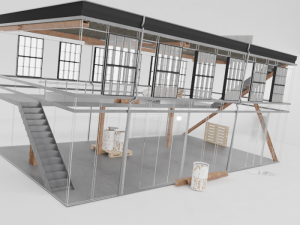 building warehouse factory fps Model 3D