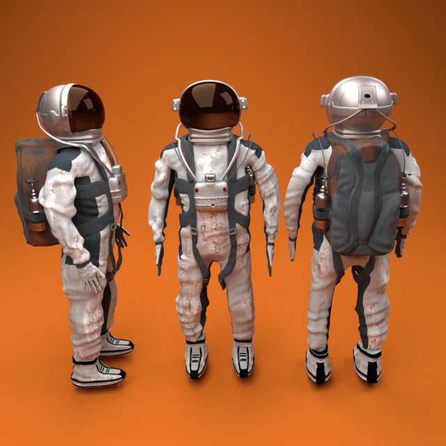 astronaut rig character 3D Model .c4d .max .obj .3ds .fbx .stl .blend 
