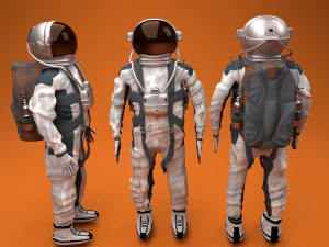 personagem de equipamento de astronauta Modelo 3D