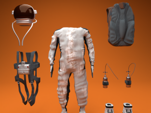 astronaut rig character Model 3D