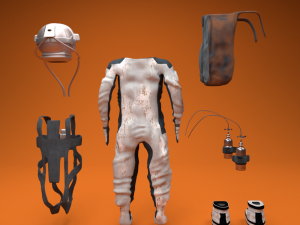 astronaut rig character Model 3D