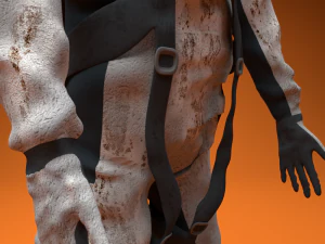 astronaut rig and scene 3D Model