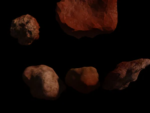 astronaut rig and scene 3D Model