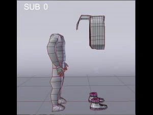 astronaut rig and scene 3D Model