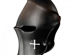 helmet dark visored medieval 3D Model