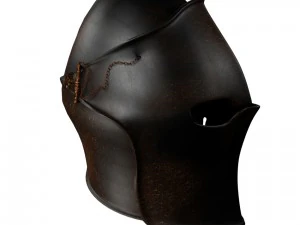helmet dark visored medieval 3D Model