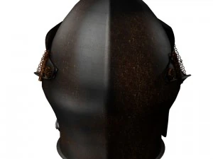helmet dark visored medieval 3D Model