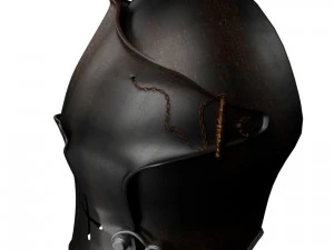 helmet dark visored medieval 3D Model