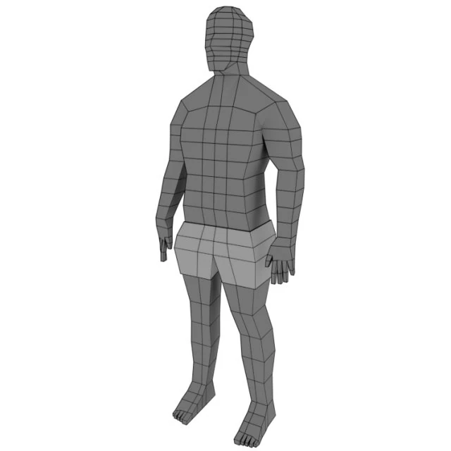 base mesh character free 3D Model .c4d .max .obj .3ds .fbx .stl .blend 