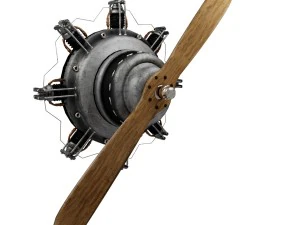 pesawat baling-baling 4 Model 3D