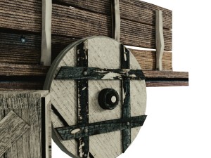 wooden cart 3D-Modell
