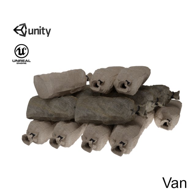 sandbag 3D Model .c4d .max .obj .3ds .fbx .stl .blend 