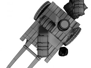 wooden cart 2 3D Model