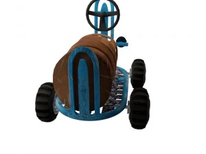 desenho animado de corrida de carro lowpoly Modelo 3D