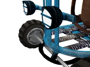 desenho animado de corrida de carro lowpoly Modelo 3D