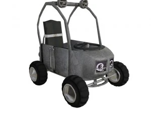 desenho animado de corrida de carro lowpoly 2 Modelo 3D