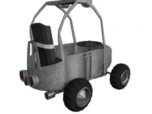 desenho animado de corrida de carro lowpoly 2 Modelo 3D