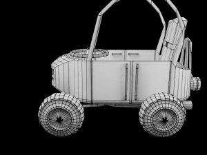 desenho animado de corrida de carro lowpoly 2 Modelo 3D