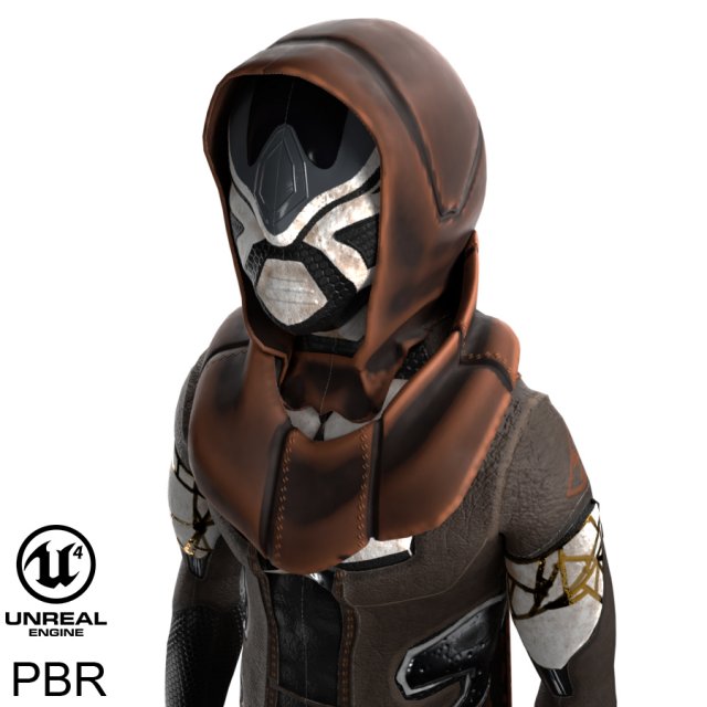 scifi character pbr 3D Model .c4d .max .obj .3ds .fbx .stl .blend 