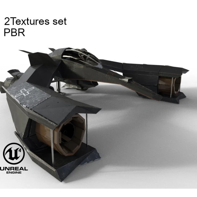 spaceship airplane 3 3D Model .c4d .max .obj .3ds .fbx .stl .blend 