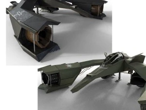 spaceship airplane 3 3D Model