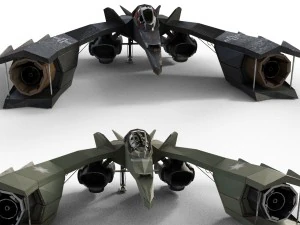 spaceship airplane 3 3D Model