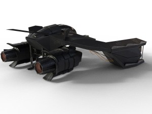 spaceship airplane 3 3D Model
