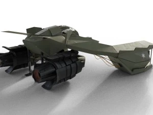 spaceship airplane 3 3D Model