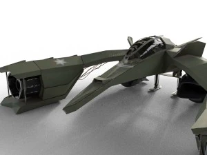 spaceship airplane 3 3D Model